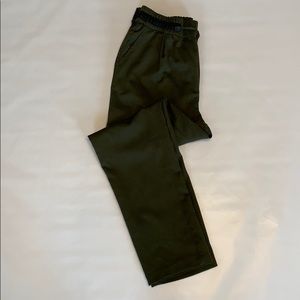 High waisted hunter green pants